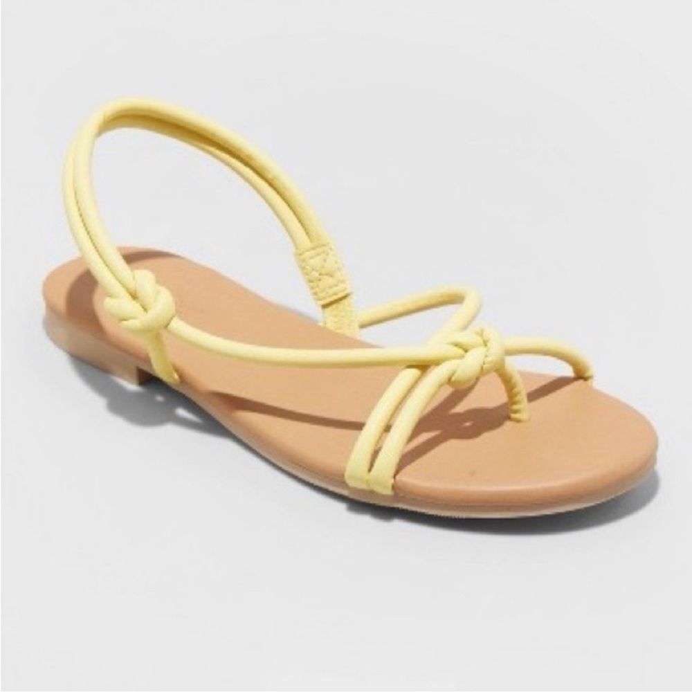 Universal Thread Light Yellow Knotted Sandals